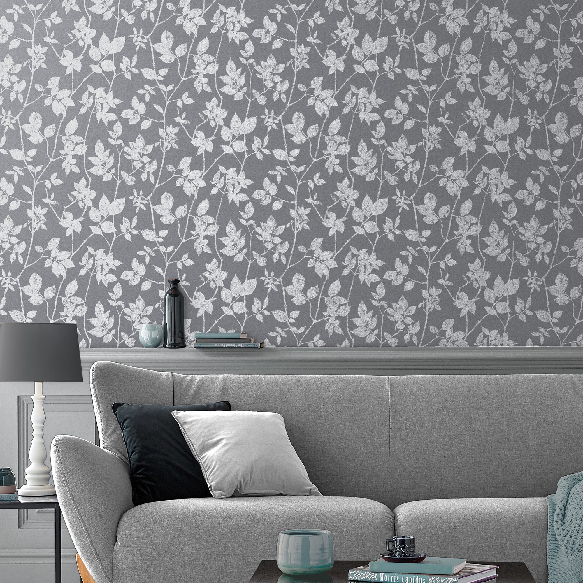 Luna Wallpaper 113947 By Graham Brown In Grey Rose Gold